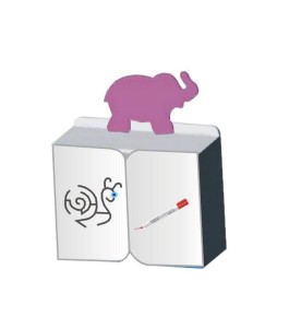 Meble przedszkolne segment duży ze ścianką manipulacyjną, słoniem i pisania pisakiem