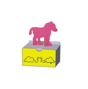 Meble przedszkolne segment mały ze ścianką manipulacyjną i koniem