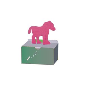 Meble przedszkolne segment mały z koniem do pisania kredą