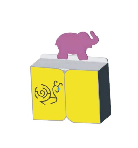 Meble przedszkolne segment duży ze słoniem i ścianką ślimak