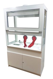 Dygestorium laboratoryjne Pro-III Glass z komorą rękawicową