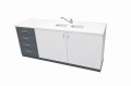 Stolik laboratoryjny pełny szufladowy dwukomorowy mini 195 modern