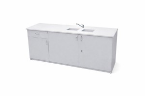 Stolik laboratoryjny pełny dwukomorowy mini 195