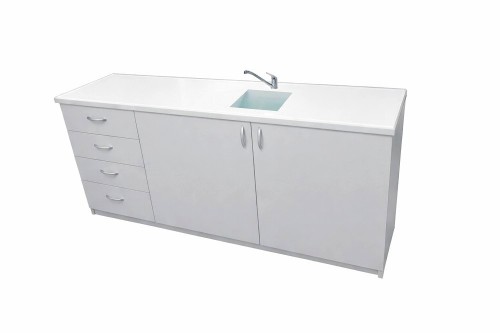 Stolik laboratoryjny pełny szufladowy jednokomorowy maksi 195 popiel