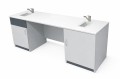 Stolik laboratoryjny podwójny dwukomorowy mini 195 modern