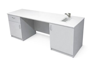 Stolik laboratoryjny podwójny jednokomorowy mini 195