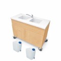 Stolik laboratoryjny mobilny dwukomorowy maksi buk