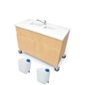 Stolik laboratoryjny mobilny dwukomorowy mini buk