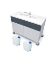Stolik laboratoryjny mobilny dwukomorowy mini modern