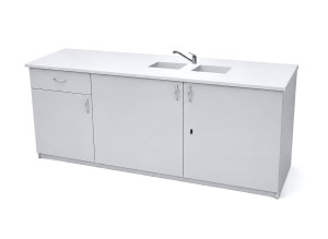 Stolik laboratoryjny pełny dwukomorowy mini 195