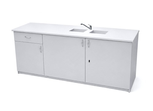 Stolik laboratoryjny pełny dwukomorowy mini 195 popiel