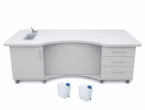 Stolik laboratoryjny finezja mobilny mini 195 popiel