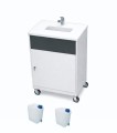 Stolik laboratoryjny mobilny mały jednokomorowy mini modern