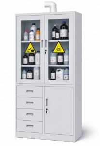 Szafa na odczynniki chemiczne szufladowa z wyciągiem