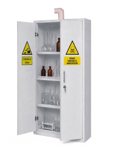 Szafa na odczynniki chemiczne laminowana z wyciągiem 