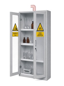 Szafa na odczynniki chemiczne przeszklona grawitacyjna 