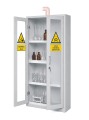 Szafa na odczynniki chemiczne przeszklona grawitacyjna biały