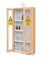 Szafa na odczynniki chemiczne przeszklona grawitacyjna buk