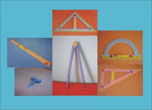 Komplet przyrządów tablicowych kolor