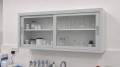Szafka laboratoryjna przesuwna oszklona 120 cm popiel