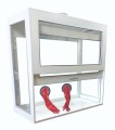 Dygestorium nastołowe Pro-III glass z rękawicami biały