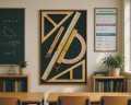 Tablica z przyrządami zielona magnetyczna pionowa