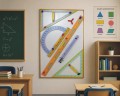 Tablica z przyrządami kolor magnetyczna pionowa