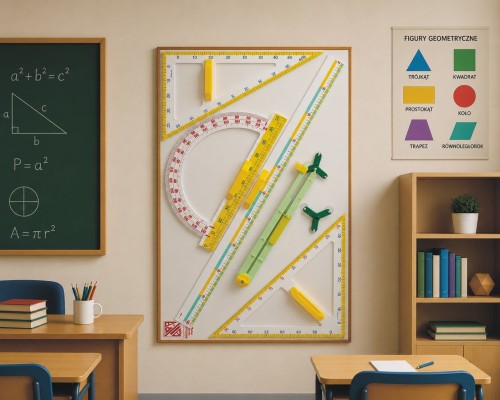 Tablica z przyrządami plastikowymi magnetyczna pionowa