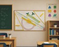 Tablica z przyrządami plastikowymi magnetyczna pozioma