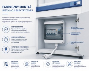 Instalacja elektryczna stolika laboratoryjnego