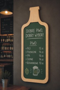 Tablica reklamowa ścienna butelka