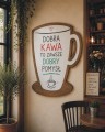 Tablica reklamowa ścienna kawa na pisak