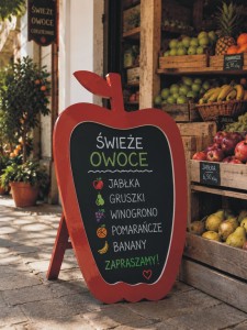 Tablica reklamowa jabłko stacjonarna