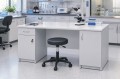 Stolik laboratoryjny podwójny popiel 140 w pracowni