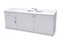 Stolik laboratoryjny pełny dwukomorowy mini 195 popiel