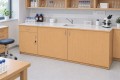 Stolik laboratoryjny pełny jednokomorowy mini 195 buk w pracowni