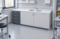 Stolik laboratoryjny pełny szufladowy dwukomorowy maksi 195 modern