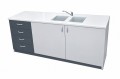 Stolik laboratoryjny pełny szufladowy dwukomorowy maksi 195 modern