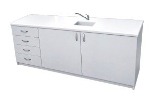 Stolik laboratoryjny pełny szufladowy jednokomorowy mini 195
