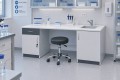 Stolik laboratoryjny podwójny jednokomorowy mini 195 w pracowni