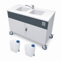 Stolik laboratoryjny mobilny dwukomorowy maksi modern