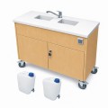 Stolik laboratoryjny mobilny dwukomorowy mini buk
