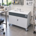Stolik laboratoryjny mobilny dwukomorowy mini w pracowni
