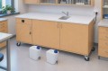 Stolik laboratoryjny pełny mobilny jednokomorowy maksi 195 w pracowni