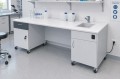 Stolik laboratoryjny podwójny mobilny jednokomorowy maxi 195 w pracowni