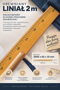 Liniał krawiecki 2 m