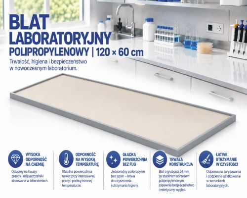 Blat laboratoryjny polipropylenowy