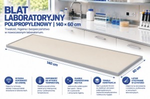 Blat laboratoryjny polipropylenowy 140