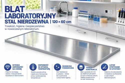 Blat laboratoryjny stal nierdzewna