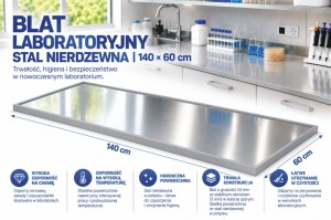 Blat laboratoryjny stal nierdzewna 140